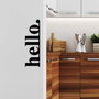Wallity Hello Escultura de Pared de Metal Negro